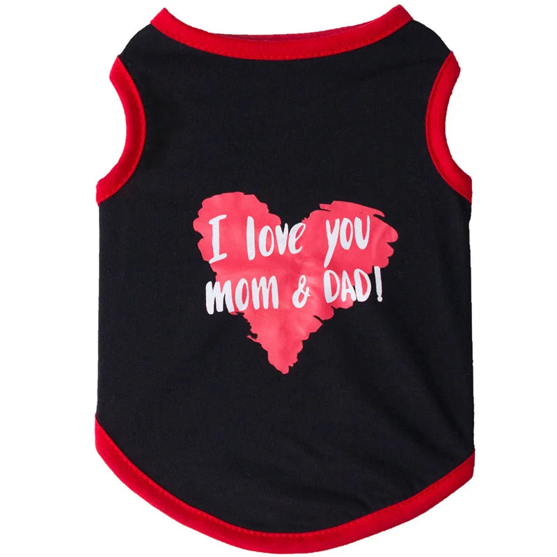 Lovely Puppy Cat Dog Sleeveless Vest Summer Pet Clothes for Small Dogs Chihuahua Maltese Pomeranian mascotas Clothing Outfit