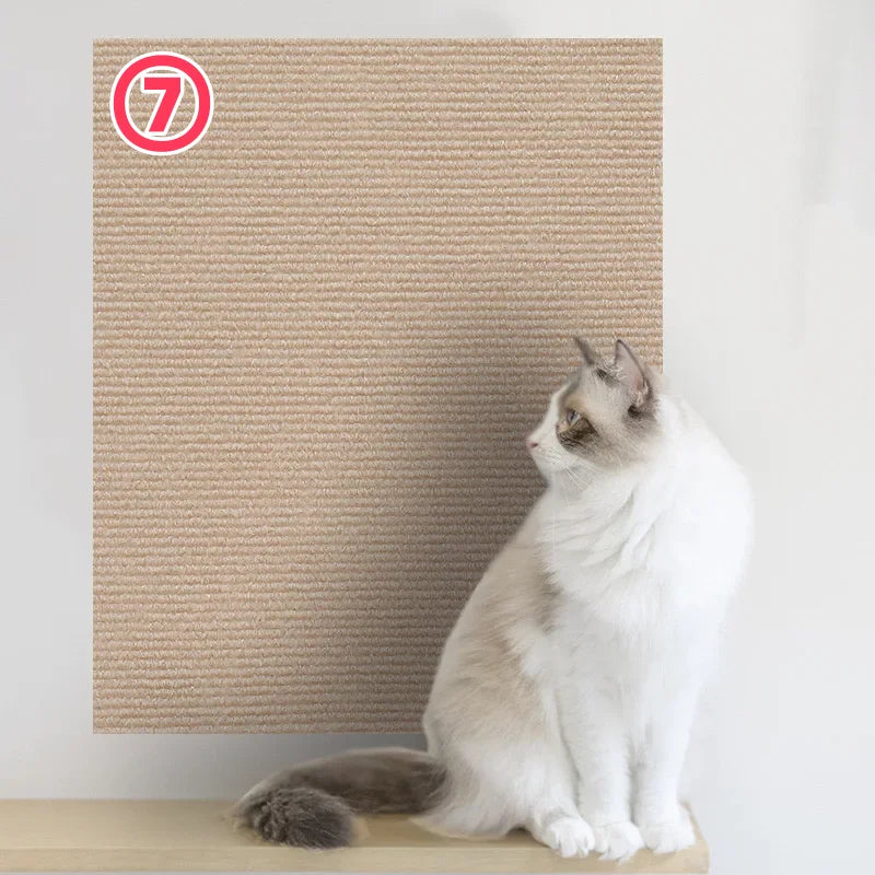 Wall Anti Cat Scratch Sofa DIY Cats Scratch Board Sofa Protection Paws Sharpen Trimmable Self-adhesive Carpet Cats Scratch Board