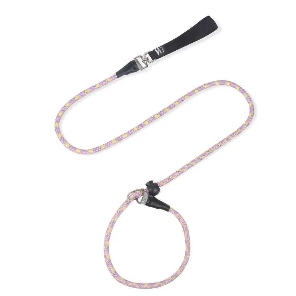 Dog Collar Dog Leash P Chain Slip Rope Leads Leash Pet Puppy Nylon Rope Adjustable Loop Collar Slip Lead for Training Large Dogs