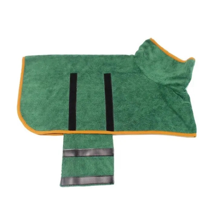 Dog Bathrobe Fast Drying Towel Microfiber Absorbent Soft Bath Robe Adjustable Towel Grooming Coat Dog grooming Pet Accessories