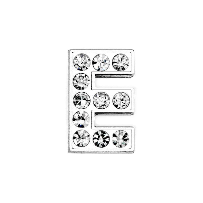 10mm Chrome Alloy Diamond Capital English Alphabet Jewelry Manual Diy Cat Claw Love Pet Collar Accessories