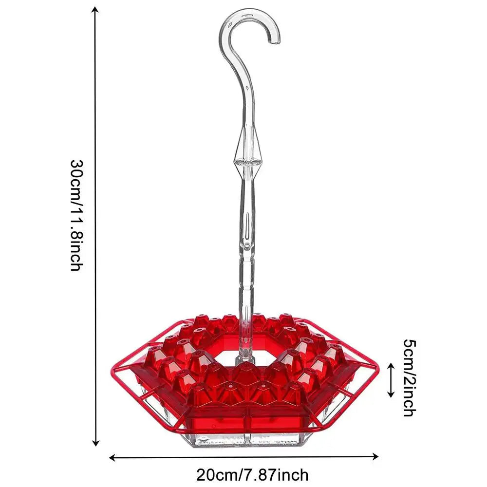 Hummingbird Feeders For Outdoors Hanging Portable Hummingbird Feeders Bird Hanger Feed Feeding Hexagon Easy To Clean Pet Feeder