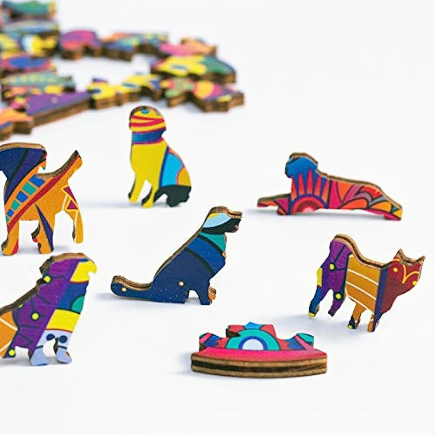 Top Quality 3D Jigsaw Wooden Puzzles Fish Bird Animal Shape Card Adults Kid Toys Gifts Family Puzzle Game Home Decoration 