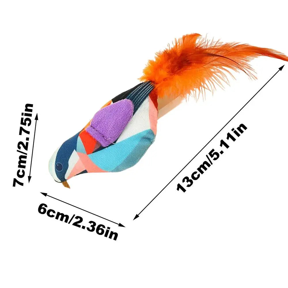 Cat Sound Bird Toy Interactive kitten Toy Bird With Sounds Real Birds Interactive Cat Toys For Indoors Realistic Toys For Cats