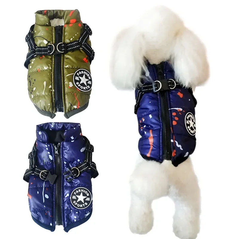 2023 Hot Winter Pet Dog Jacket Coat Thickening Warm Puppy Dog Clothes With Hood For Chihuahua Poodle Bichon