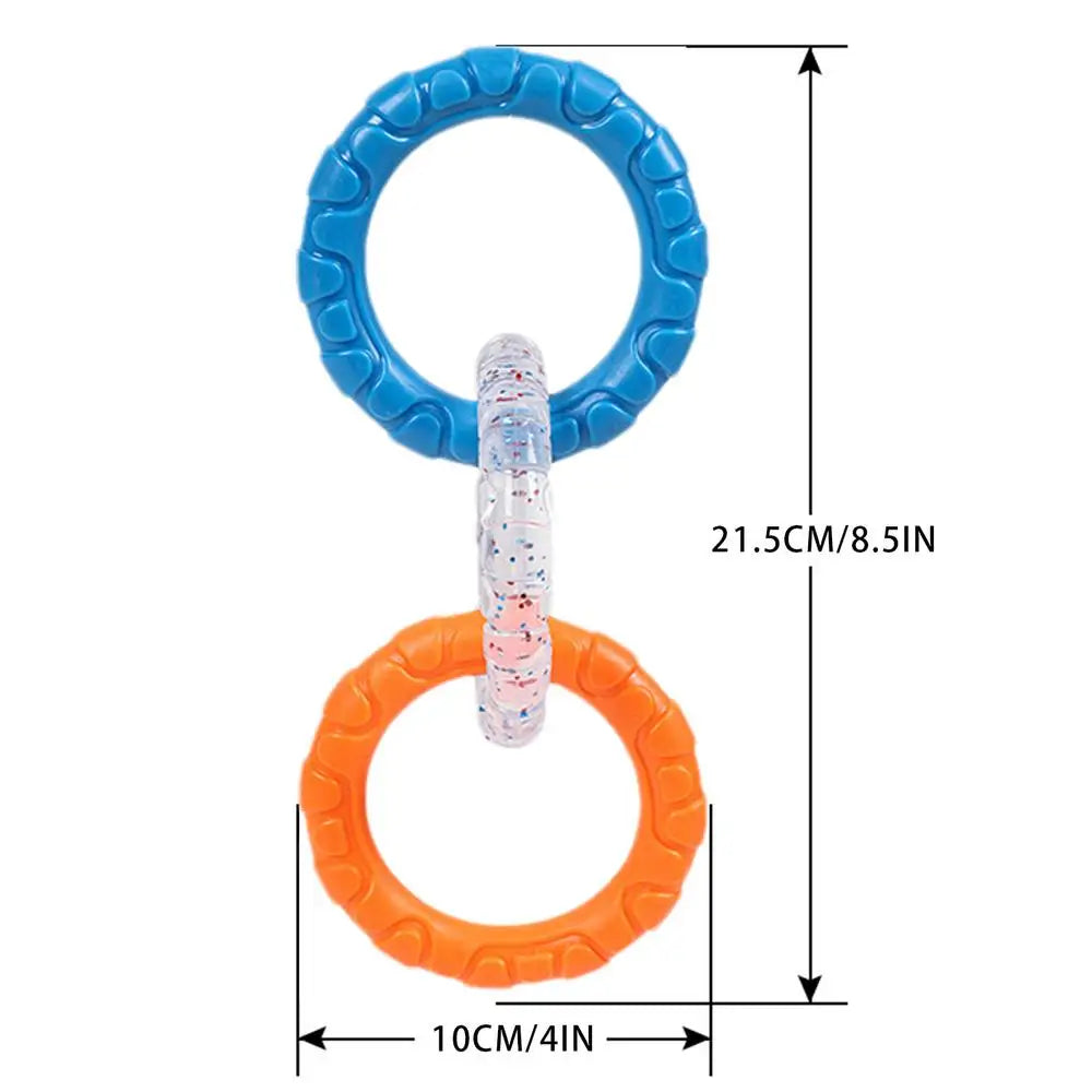 Dog Pull Toy Tough Chew Toys Indestructible Rings Dog Exercise Interactive 3 Rings Teeth Bite-Resistant Toys Puppy Teeth Clean