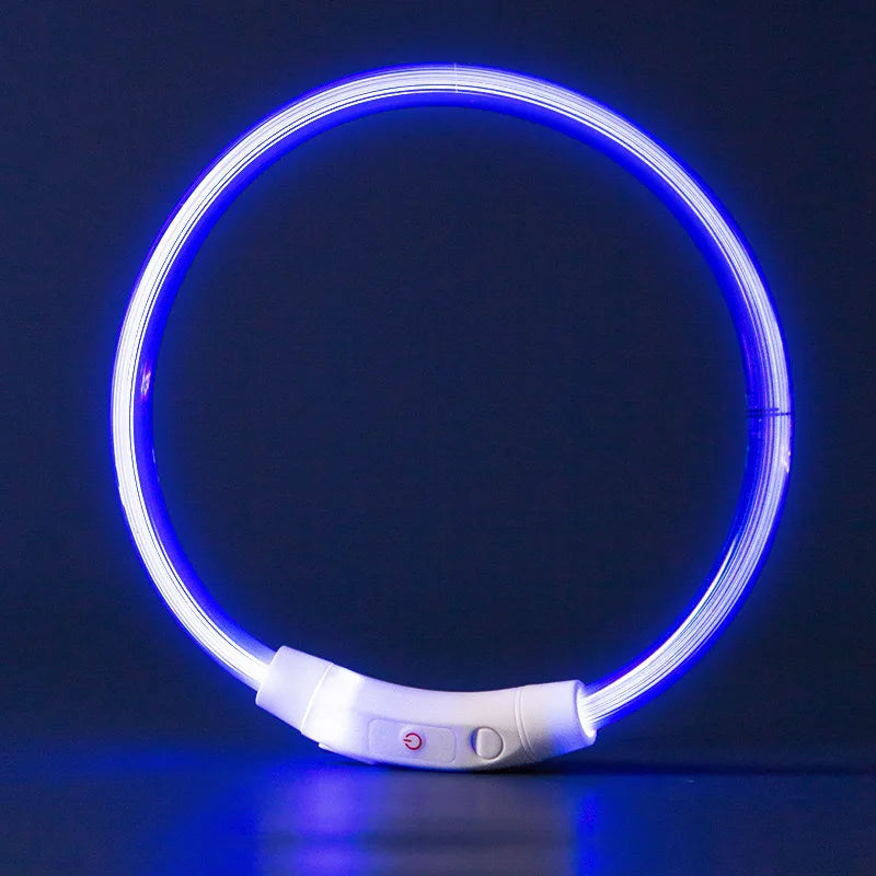Pet Dog Led Light Collar Luminous Anti-Lost Dog Collar USB Rechargeable Dog Necklace Collar