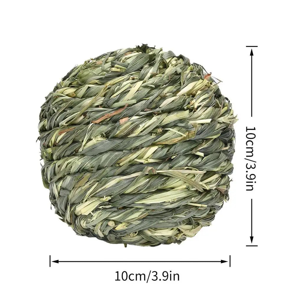 Rabbit Chew Toy Hamster Grass Ball Bite-Resistant Small Animal Treats Gnawing Fun For Rabbit Squirrel Hamster Chinchilla Guinea