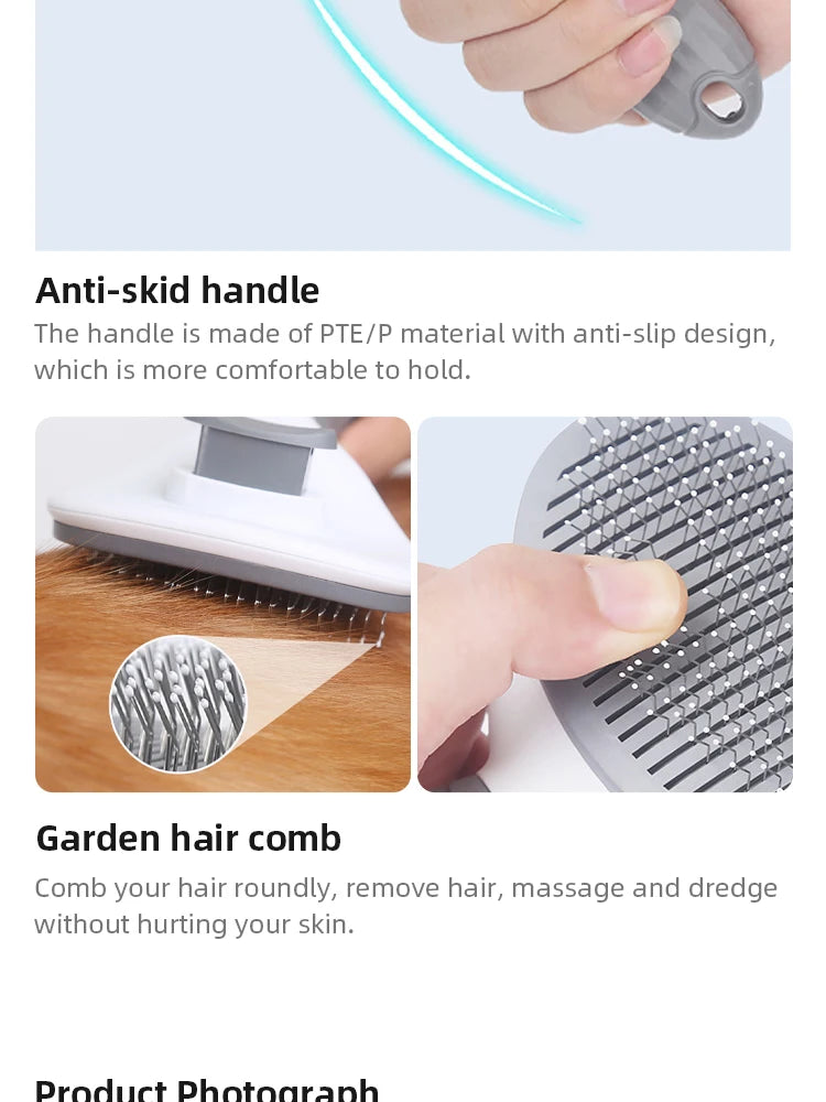 Pet Brush Cat/dog Comb Cleaning Pet Hair Remover Brush For Dogs Cats Grooming Tools Pets Dematting Comb