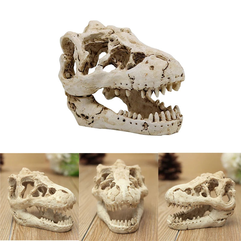 Aquarium Ornaments Decoration Resin Rhinoceros Horned Skull Goat-Head Shape Fish Tank Spider Scorpion Lizard Aquariums Shelter