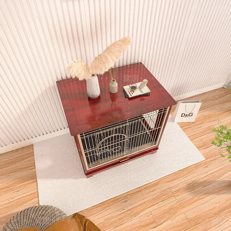 Spot solid wood Chinese dog cage, small and medium-sized Shiba Inu Teddy Corgi special high-end luxury furniture boutique dog ho