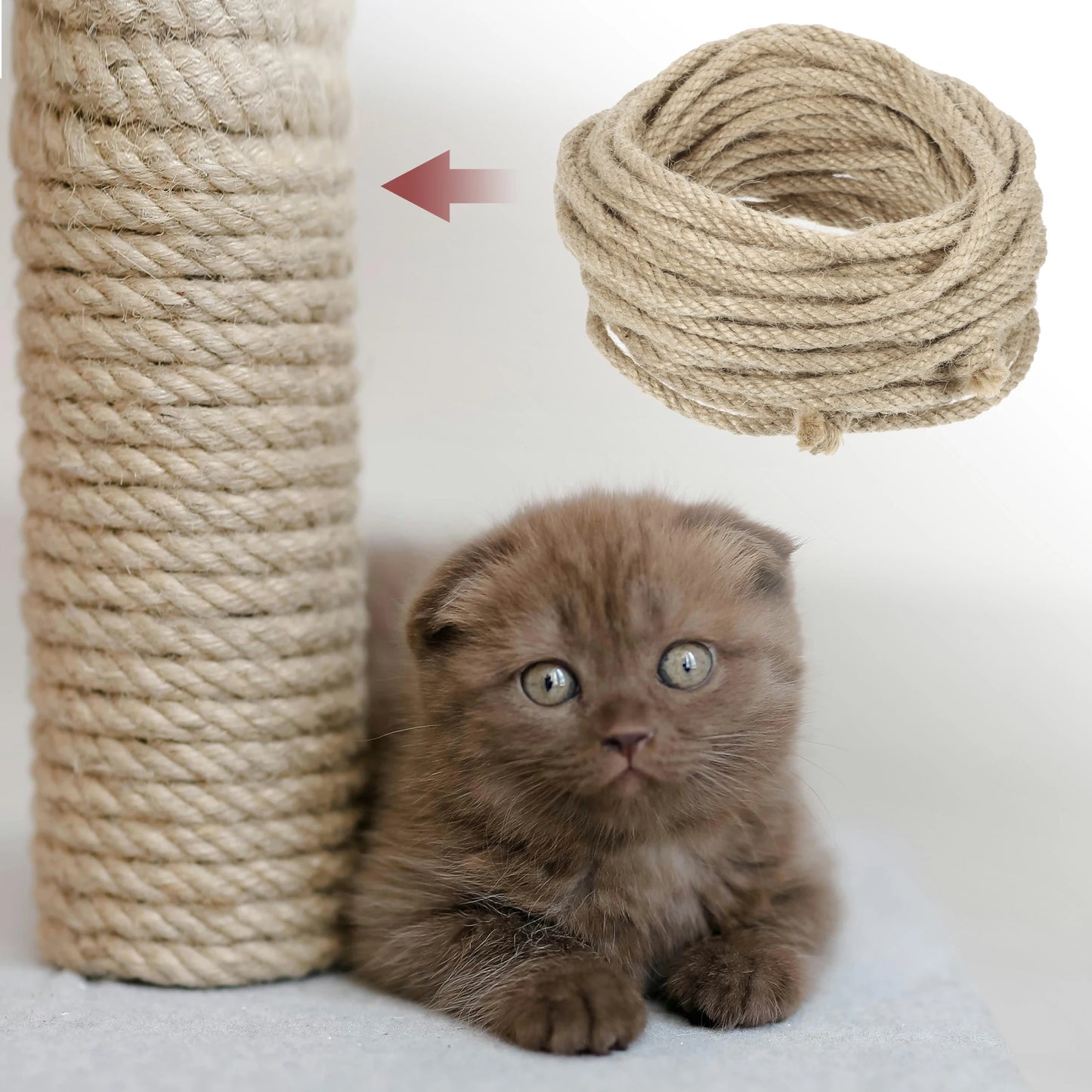UXCELL Cat Natural Sisal Rope Scratching Rope Post Tree Replacement Climbing Frame Sofa protector Robe 6mm Cat Accessories