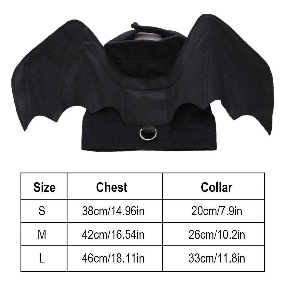 Cool Wings Black Bat Creative Pet Dog Clothes Halloween Transformation Costume Suitable For Festivals And Parties Dog Dress Up
