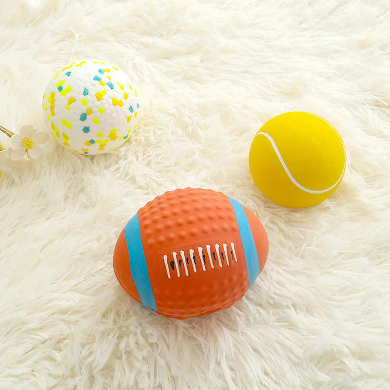 Dog Squeaky Rubber Toys Dog Latex Chew Toy Puppy Sound Toy Animal Bite Resistant Train Dog Supplies for Small Medium Large Dog