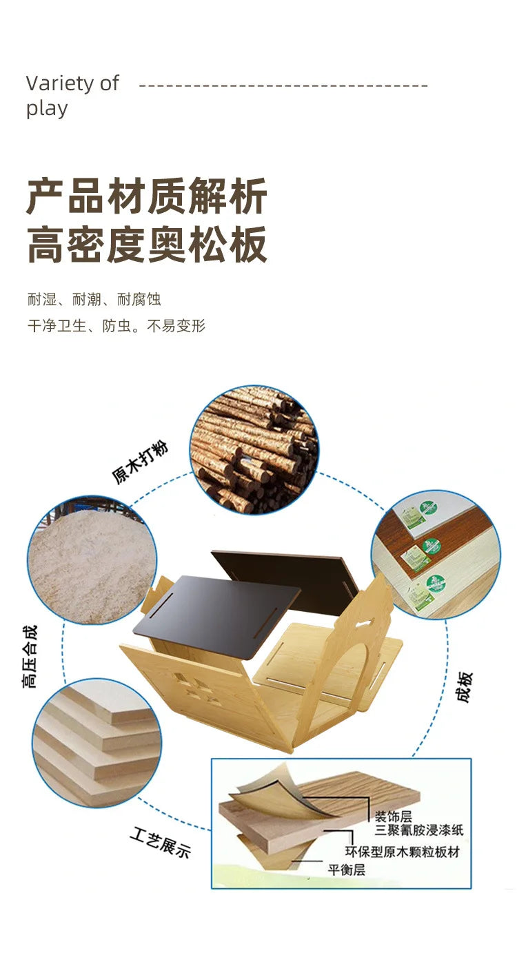 Wholesale new spot detachable wooden dog house cat house pet with window dog house chalet indoor outdoor pass