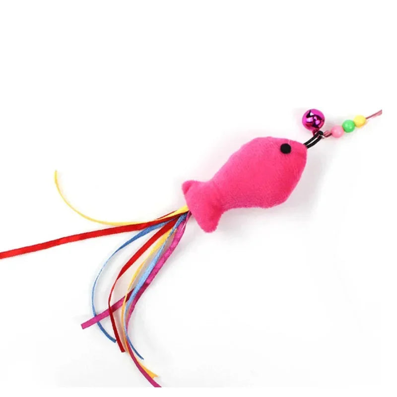 Pets Cat Feather Toys Plastic Kitten Interactive Stick Funny Cat Fishing Rod Game Wand Feather Stick Toy Pet Supplies Hot Sale