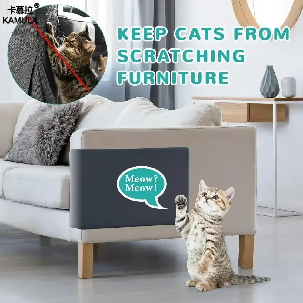 Wall Anti Cat Scratch Sofa DIY Cats Scratch Board Sofa Protection Paws Sharpen Trimmable Self-adhesive Carpet Cats Scratch Board