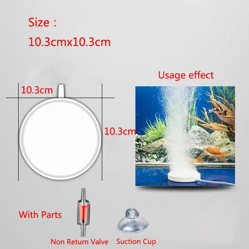 1Pcs 75/10mm Fish Tank Aquarium Air Stone Oxygen Aerator Increasing Air Bubble Pond Pump Hydroponic Oxygen Accessories Great