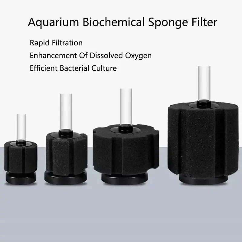 Black Aquarium Spong Filter for Fish Tank Air Pump Skimmer Biochemical Sponge Filter Aquarium Bio Filters Filtro Aquario Supply