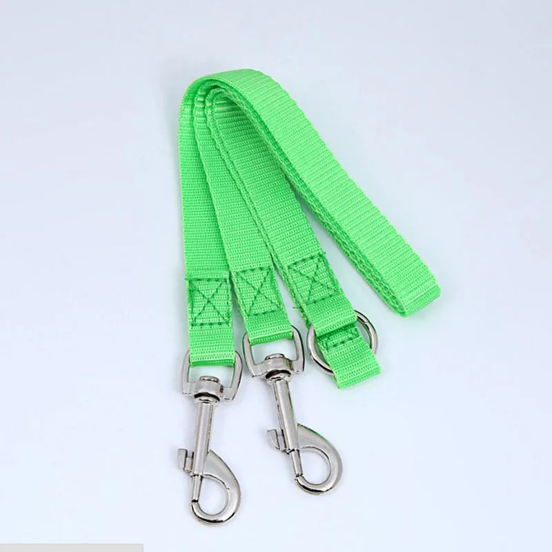WALK 2 Two DOGS Leash Double Twin Lead Walking Leash Two Pets Cats Dual Couple Dog Leashes Nylon V Shape Leash Pet Accessories
