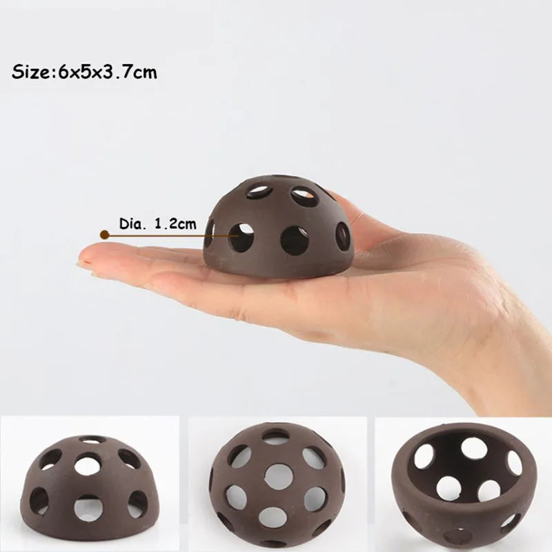 1pcs Ceramic House For Aquarium Fish Shrimps Spawn Shelter Breed House Pottery Scorpion House Canister Simulation Stone Ornament