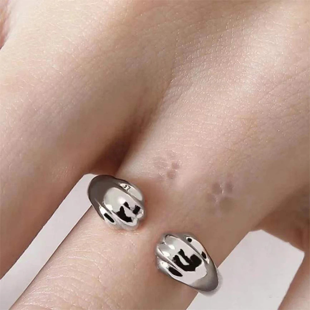 A Fashionable and Creative New Style Cat and Puppy Paw Print Open Ring