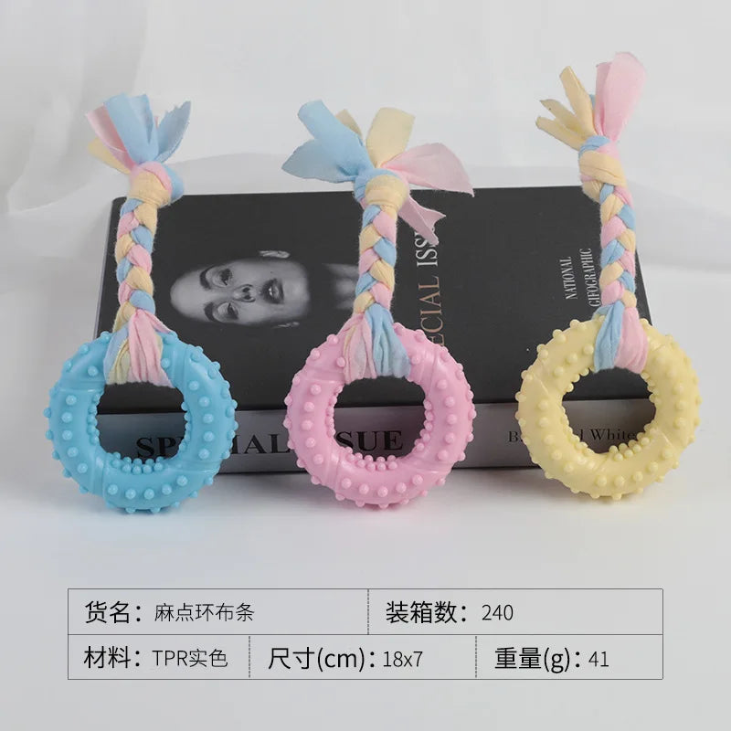 Dog Rope Toy Dog Toys Bite Teeth Resistant Pet Cotton Rope Toy Ball Puppy Golden Retriever Teddy Training Dog Bite Ball Supplies
