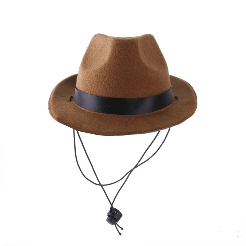 Pet Hat Dog Cat Western Cowboy Hat Halloween Pet Outdoor Caps Funny Retro Photo Prop Dog Accessories Doll Decor Pet Products
