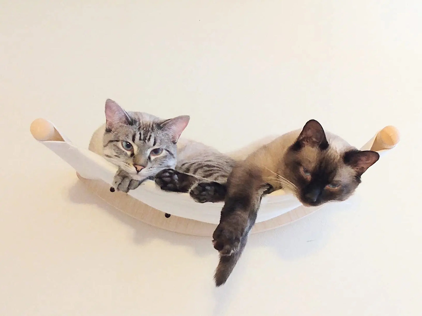 Cat Hammock Wall Mounted Wooden Furniture Scratcher Kitty Beds Perches circular plunge platform Cats Wall Shelf For Play & Climb