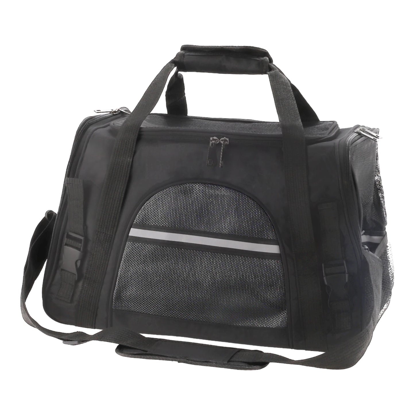 UXCELL Pet Carrier Puppy Carrier Dog Bags for Small Cats Dogs Puppies Up to 13 Lbs Black 600D Oxford Cloth Pet Carriers