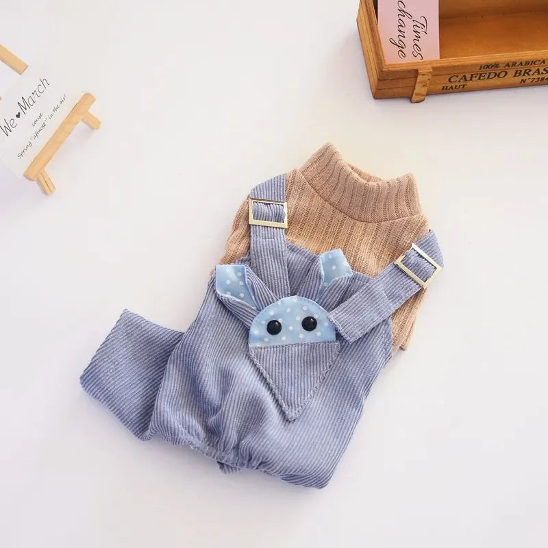 Spring and Autumn New Pet Dog Rompers Small Dog Four-legged Clothes Sweater Pet Puppy Fluffy Skirt Cute Jumpsuit for Dogs