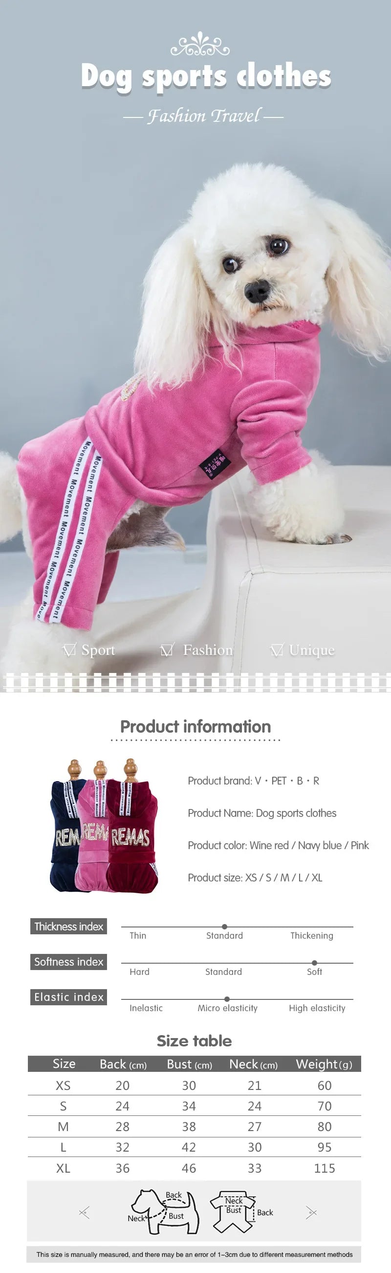 Pet Dog Clothing Four-legged Fashion letter Pet Dog Clothes for Dogs Coat Hoodie Sweatshirt Four seasons One-piece Jumpsuit