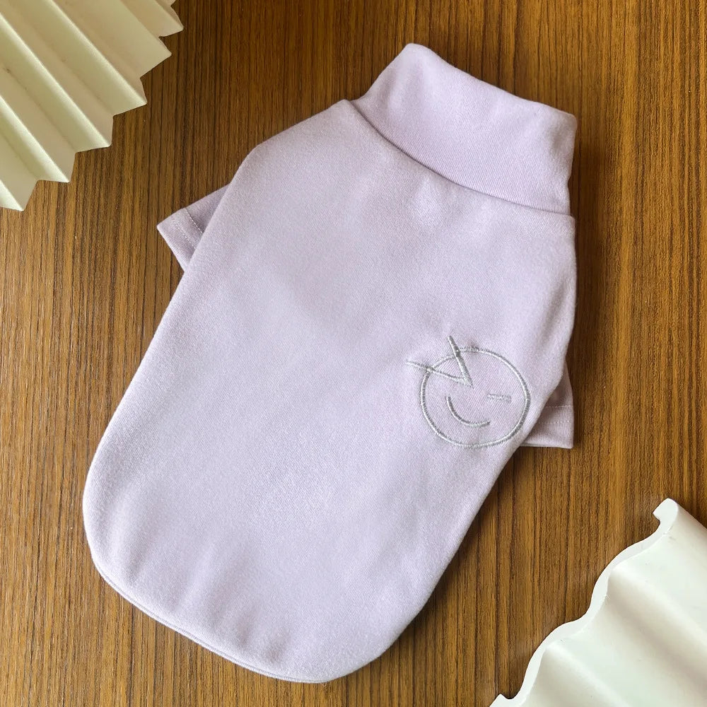 Spring and winter new warmth German velvet cat dog base coat pet clothes Teddy cat Fadou corgi smiling face pattern pet clothes