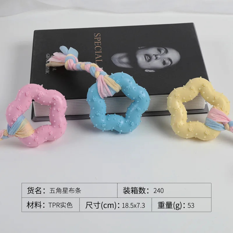 Dog Rope Toy Dog Toys Bite Teeth Resistant Pet Cotton Rope Toy Ball Puppy Golden Retriever Teddy Training Dog Bite Ball Supplies