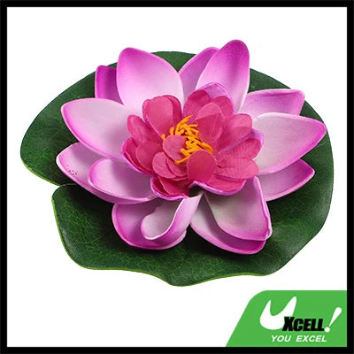 UXCELL 1pcs 3.9" Artificial Floating Lotus Flower for Fish Tank Artificial Lotus Flower for Garden Ponds Pool Decoration