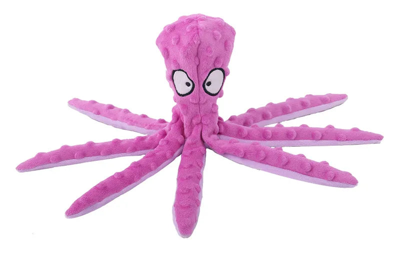 Pet plush toy octopus shell dog puzzle bite resistant sound toy octopus cat dog supplies
