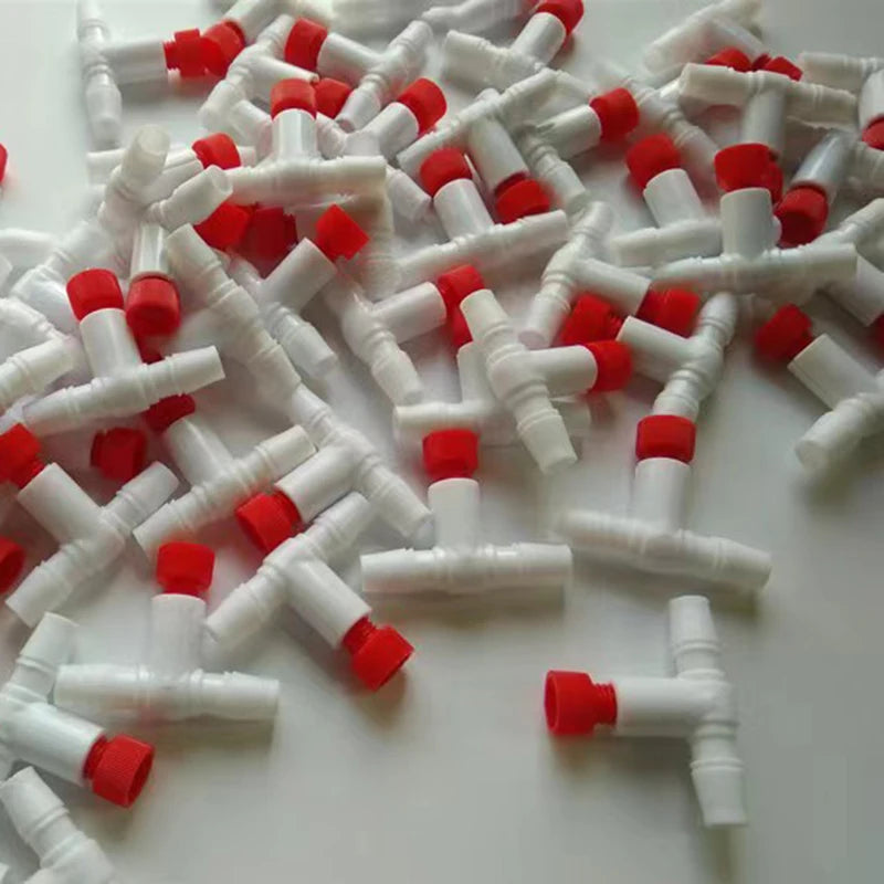 5Pcs 10mm Plastic Aquarium Connectors Three-way Fish Tank Air Water Pump Connector Control Valve Air Pipe Tube Accessory New
