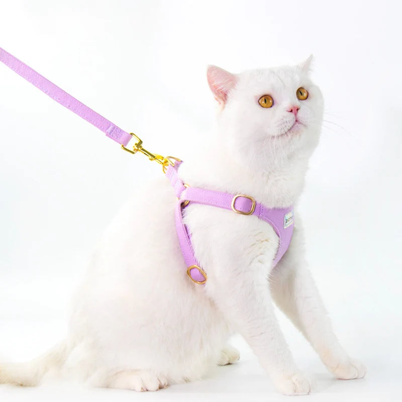 Durable Escape Proof Cat harness and leash Set, Adjustable Harness for Kitten Puppy Small Medium Large Cats Pet Accessories