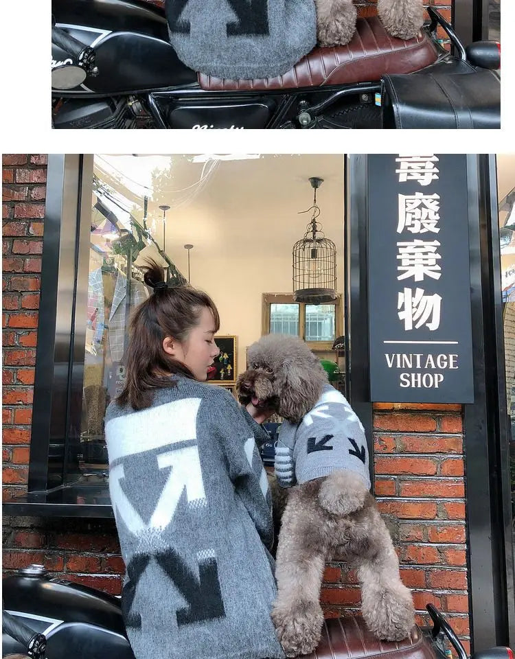 The New Pet Clothes Cat Sweater Dog Sweater Korean Version Spring and Autumn Parent-child Wear Six Sizes