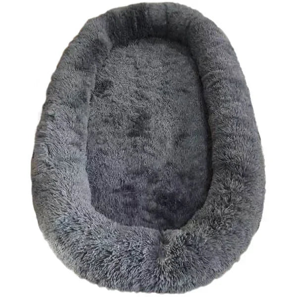 Cross-border explosion human kennel plush human dogbed winter warm sponge dog pad giant dog bed
