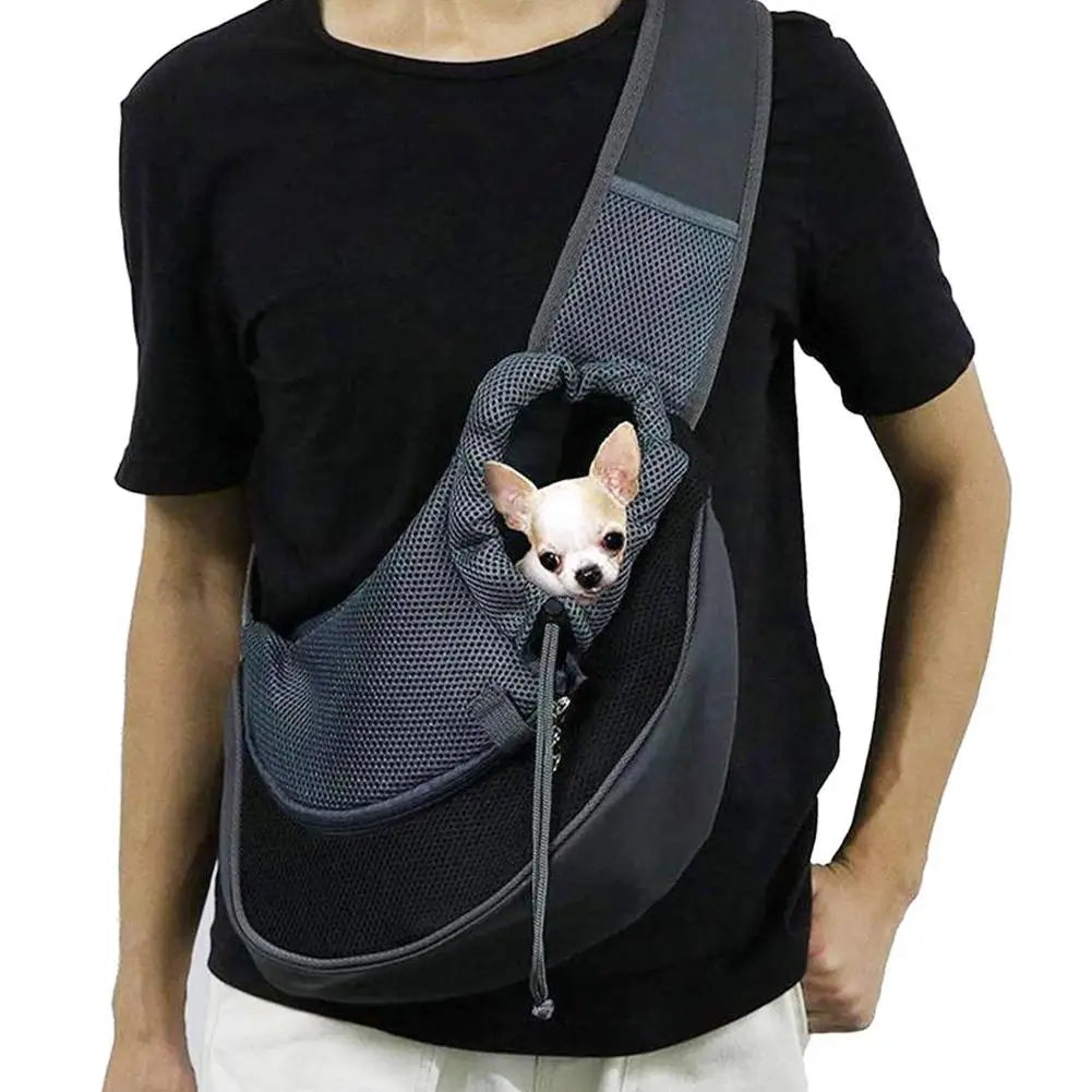 Large Space Pet Travel Shoulder Bag, Widened And Thickened Shoulder Strap Design Does Not Squeeze Breathable Mesh Pet Backpack