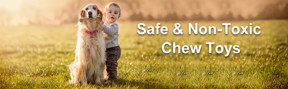 Indestructible Dog Chew Toys for Aggressive Chewers Real Beef Flavor Durable Dog Teething Chew Toy Bone for Large Small Puppies