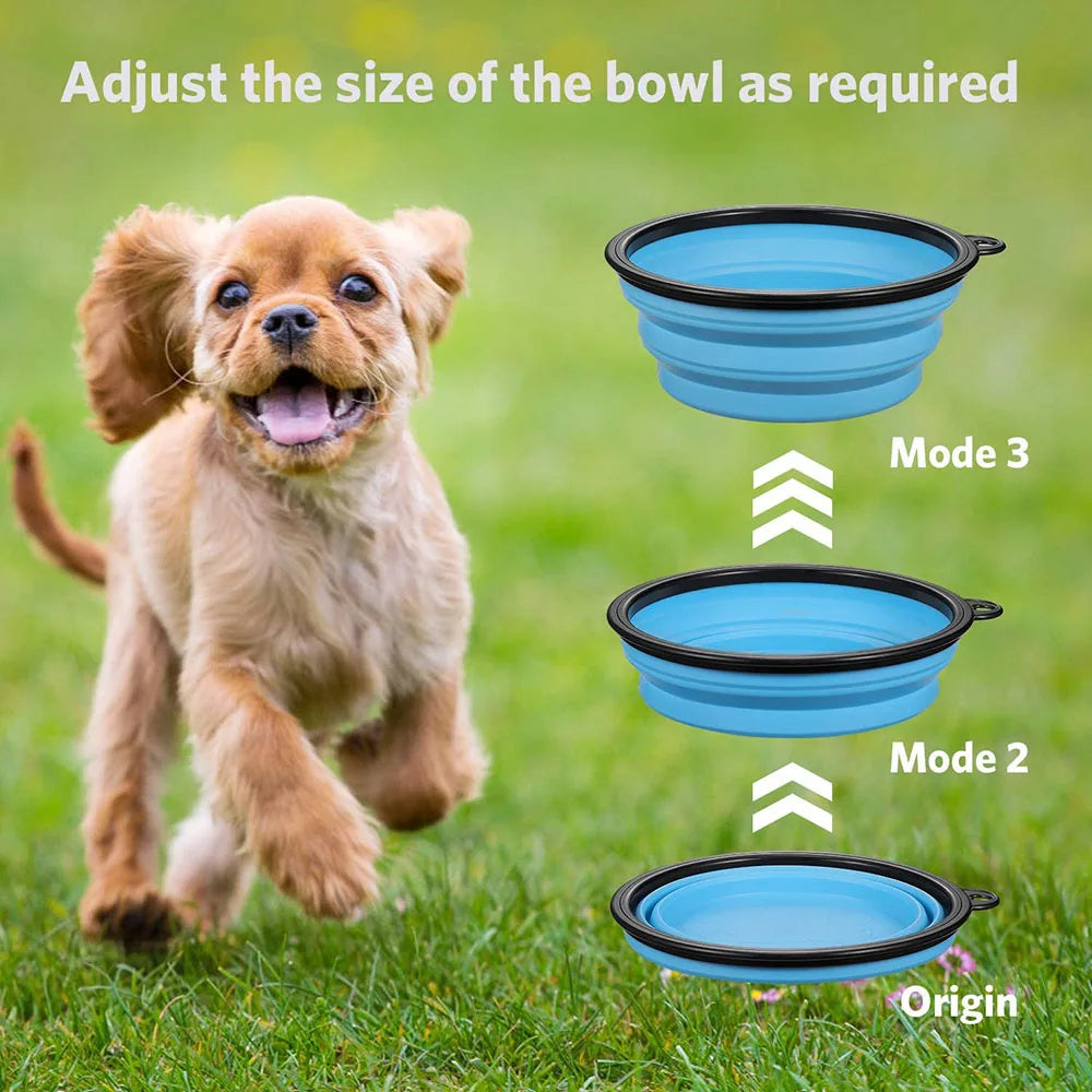 Collapsible Dog Bowls Portable Travel Dog Bowls Expandable for Cat Dog Water Bowl Food Feeding Dish Silicone Pet Bowl 350/1000ml