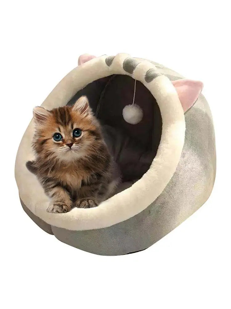 Cat Bed Warm Pet House Kitten Cave Cushion Cat House Round Cat Cushion Cat House 2 In 1 Warm Cats Basket Pet Sleep Bag