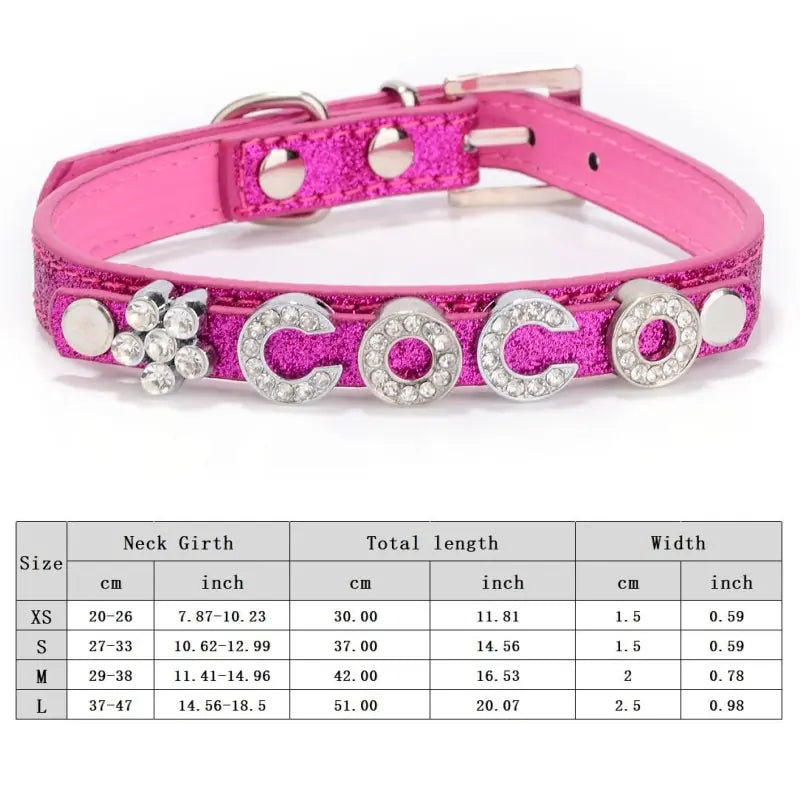 Custom Cat Dog Collar Personalized Rhinestone Puppy Collars Adjustable Letter Crown Charm Name Dog Necklace Chihuahua Id Collar
