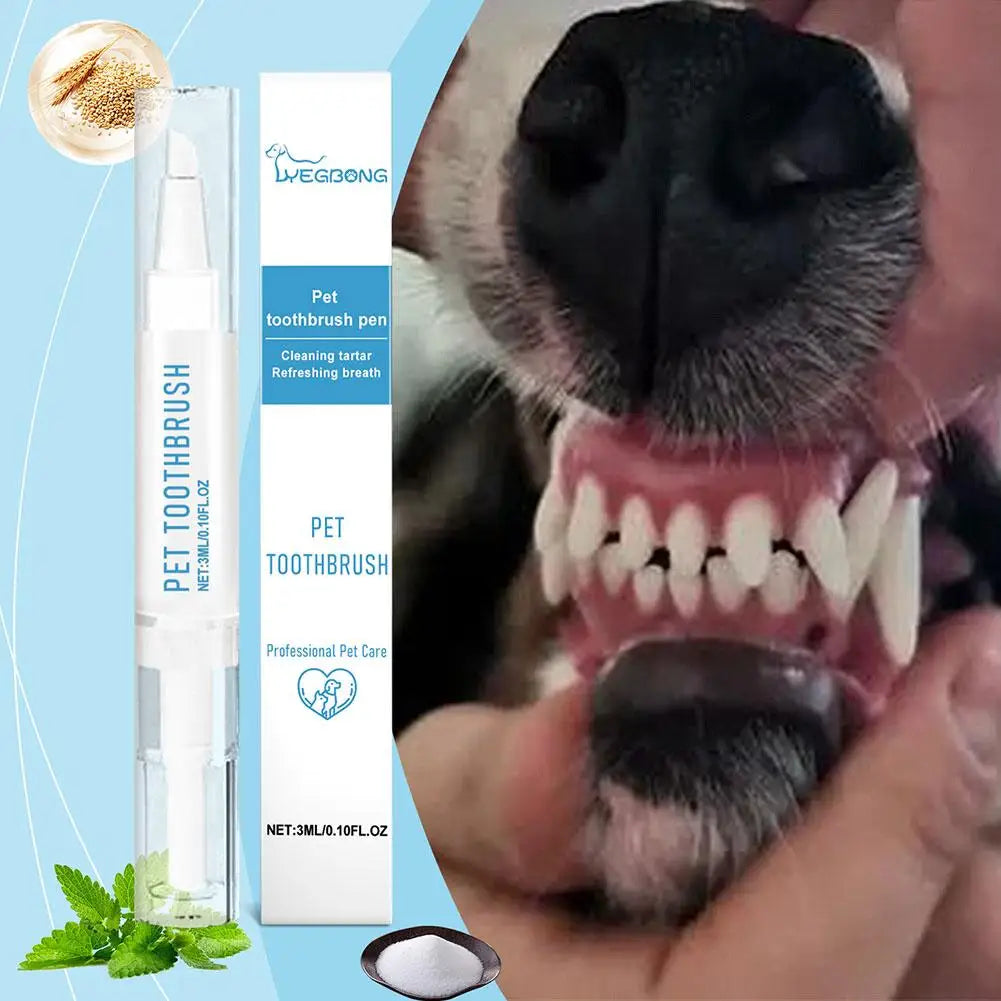 Pet Toothbrush Pen Remove Tartar Deep Cleaning Oral Breath Remove Yellowing Prevent Health Portable Supplies Bad Pet B7Y5