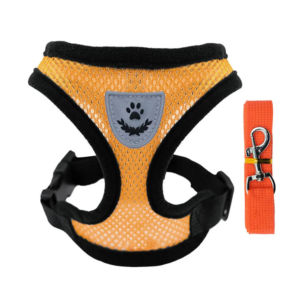 Cat Harness and Leash Escape Proof Adjustable Vest Harnesses for Cats Reflective Cat Harness Breathable Soft Kitty Puppy Harness