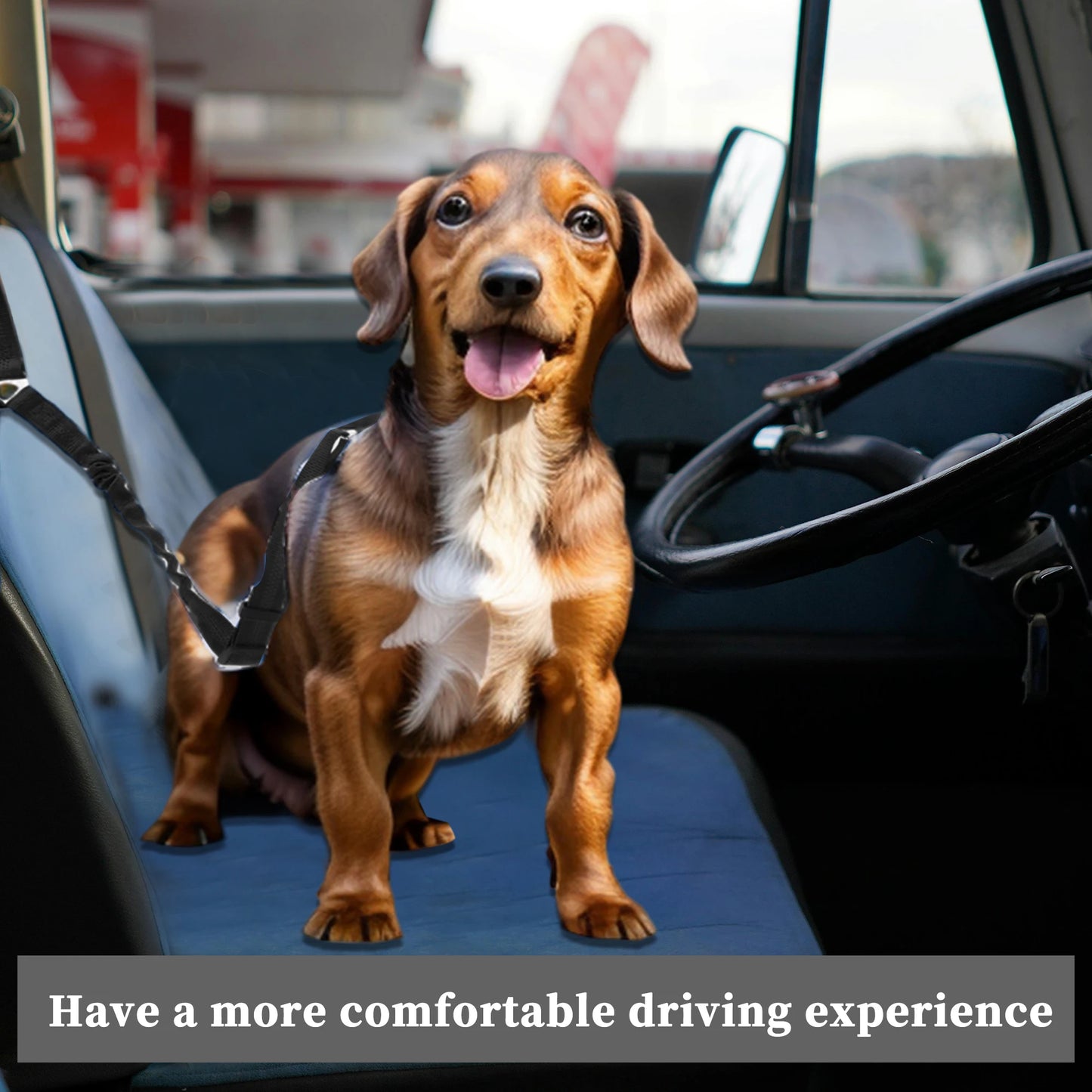 UXCELL Double Dog Seat Belt Nylon Dual Pet Car Headrest Restraint Safety Seatbelt No Tangle Dog Leash Duty Elastic