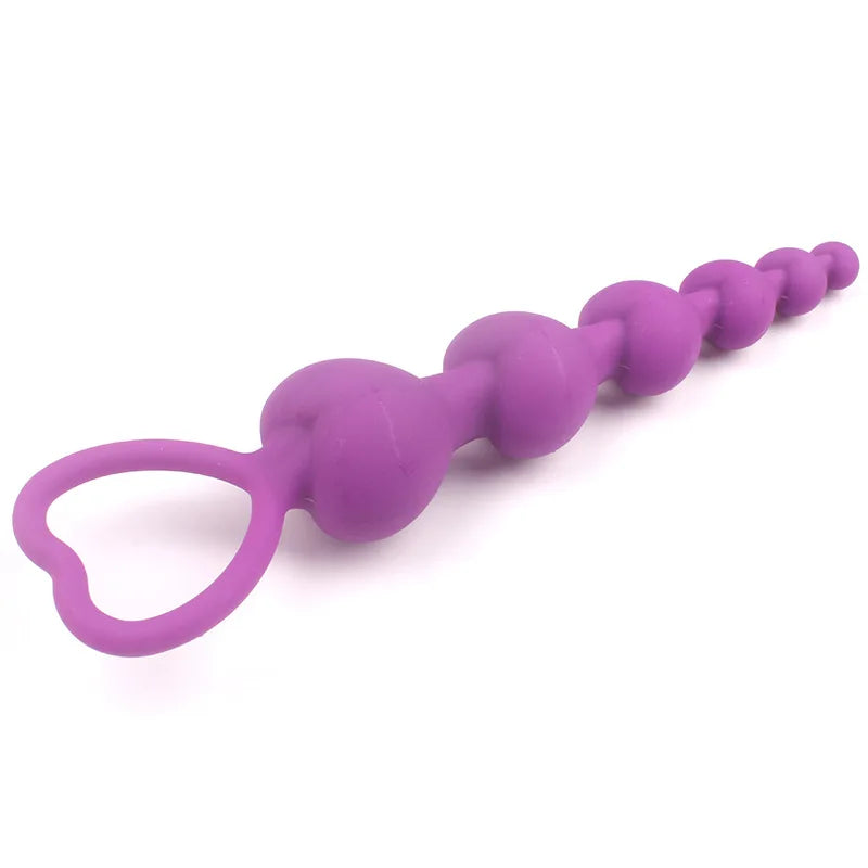 2023 New Heart beads Soft Anal Plug anus Toys Big Balls Silicone G-Spot Stimulating Butt Plugs Adult Sex Couple Sexy