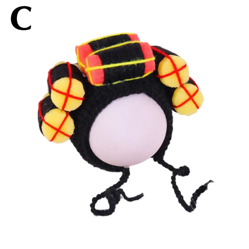 Cute Creative Pet Headdress Halloween Atmosphere Sense Wig Funny Pet Hat Pet Fashion Fun Curly Hair Photo Styling Headband Pet T
